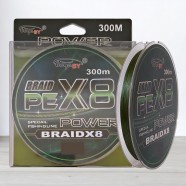 Шнур BoyaBy Power Braid PE X8, 300м, 0,20мм